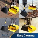 Yocada Heavy Duty Broom and Dustpan Set