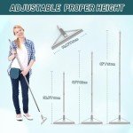 KOLLIEE Adjustable Squeegee Broom for Floors & Windows