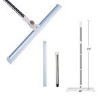 20" Silicone Floor Squeegee with Long Handle