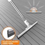 17" Squeegee Broom with 51" Aluminum Pole