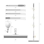 17" Squeegee Broom with 51" Aluminum Pole