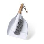 Eyliden Portable Bamboo Handle Brush and Dustpan Set