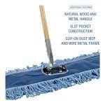 Looped-End Dust Mop Kit with Metal/Wood Handle