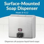 Bobrick Satin Stainless Steel Soap Dispenser 40 oz