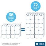Coreless 2-Ply Recycled Toilet Paper - 36 Rolls
