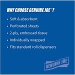 Genuine Joe Embossed Bath Tissue - 80 Rolls