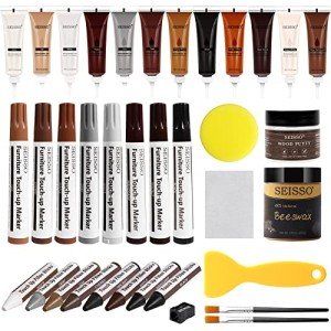 Wood Furniture Repair Kit with 12 Color Fillers
