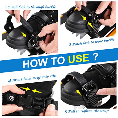 Goutone Lightweight Snowshoes with Adjustable Trekking Poles