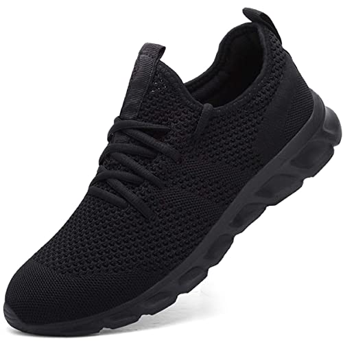 Damyuan Men's Lightweight Athletic Running Sneakers - Black