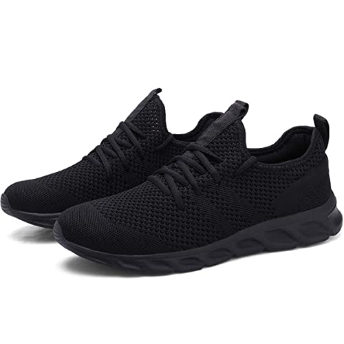 Damyuan Men's Lightweight Athletic Running Sneakers - Black