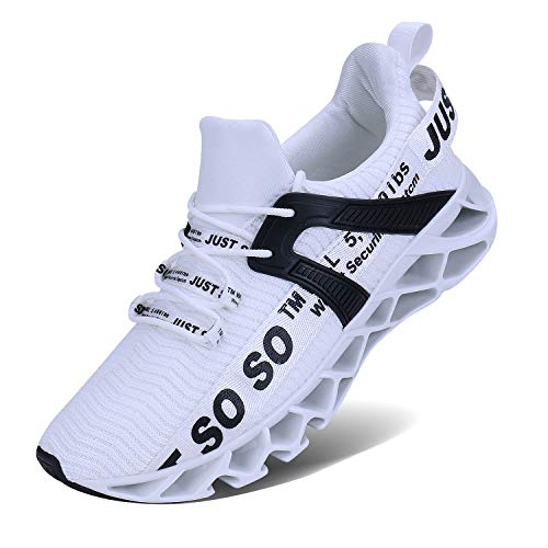 JSLEAP Men's Non-Slip Blade Running Sneakers
