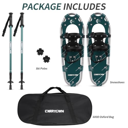 Carryown 3-in-1 Lightweight Snowshoe Set for All Ages
