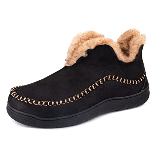 Men's Fleece Lined Memory Foam Moccasin Slippers