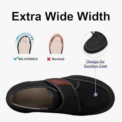 Men's Adjustable Width Outdoor Walking Sneakers