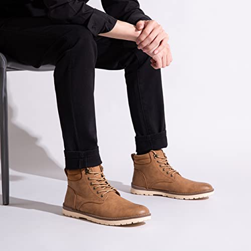 Vostey Men's Waterproof Chukka Hiking Boots - Brown