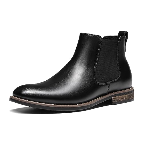 Bruno Marc Men's Black Suede Chelsea Boots