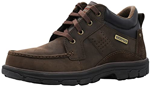 Skechers Men's Waterproof Leather Chukka Boot, Chocolate