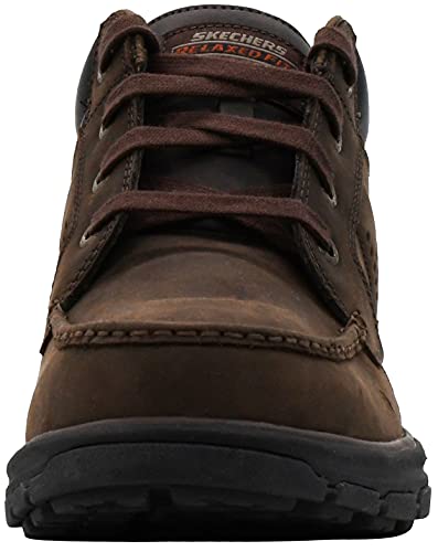 Skechers Men's Waterproof Leather Chukka Boot, Chocolate