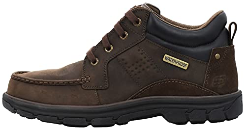 Skechers Men's Waterproof Leather Chukka Boot, Chocolate