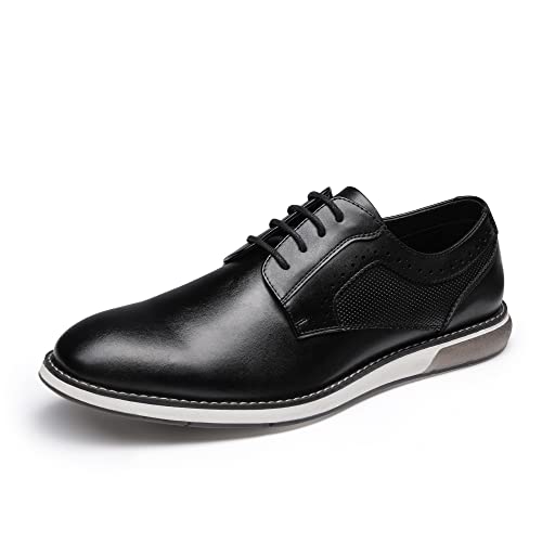 Bruno Marc Men's Black Oxford Dress Sneakers 47 EU