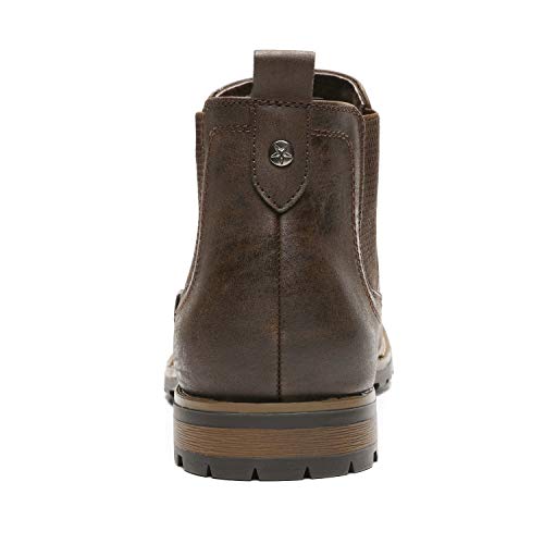 Bruno Marc Men's Dark Brown Chelsea Boots, Size 12