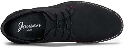 Jousen Men's Suede Casual Dress Shoes - Black