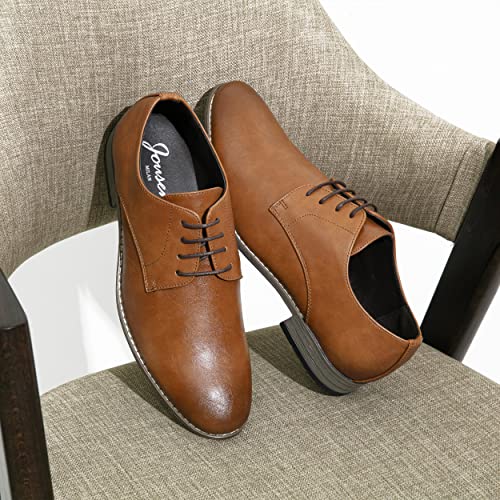 Jousen Men's Formal Shoes in Brown, Size 45