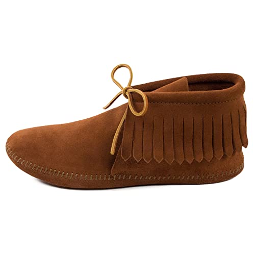 Minnetonka Classic Brown Fringe Boots for Men