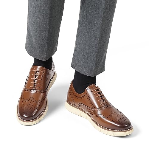 Bruno Marc Men's Casual Wingtip Dress Sneakers