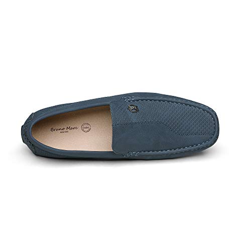 Navy Men's Penny Loafers Moccasins by Bruno Marc