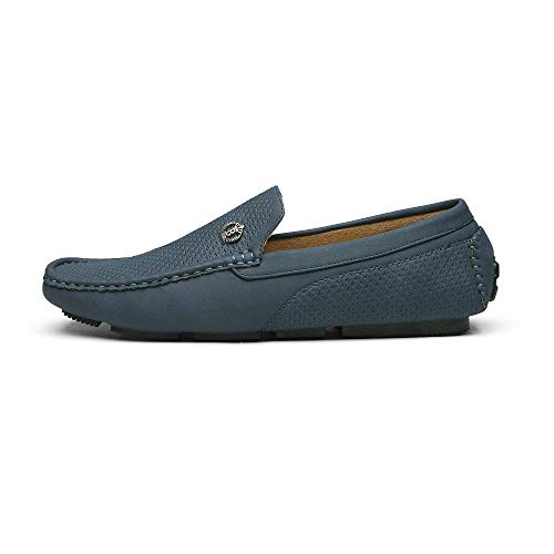 Navy Men's Penny Loafers Moccasins by Bruno Marc