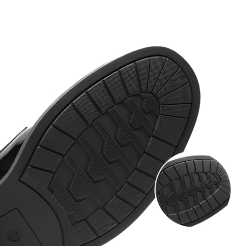 Bruno Marc Men's Black Leather Lace-Up Dress Shoes