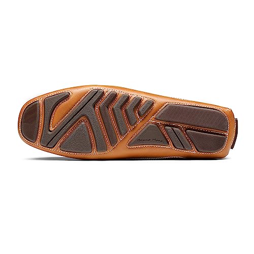 Bruno Marc Men's Tan Slip-On Moccasin Loafers