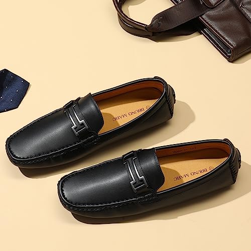 Bruno Marc Men's Henry-1 Black Slip-On Loafers