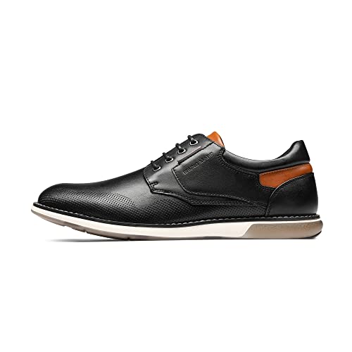 Bruno Marc Men's Black Casual Derby Sneakers Size 12