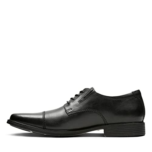 Clarks Men's Black Leather Oxford Shoes, Size 10
