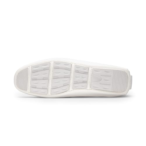 Bruno Marc Men's White Faux Leather Boat Shoes