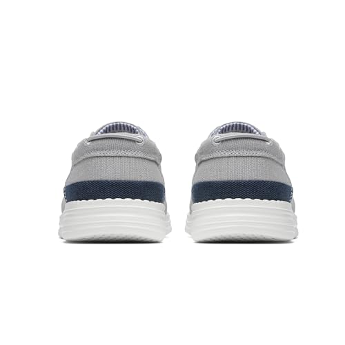 Bruno Marc Men's Grey Slip-on Canvas Loafers