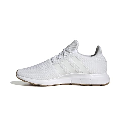 Adidas Men's Swift Run Sneakers, White/Black, Size 13