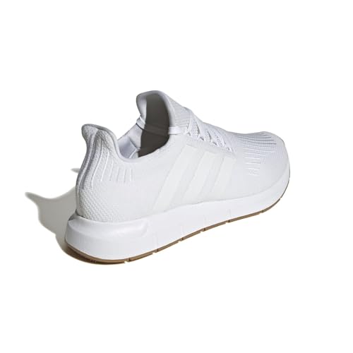 Adidas Men's Swift Run Sneakers, White/Black, Size 13