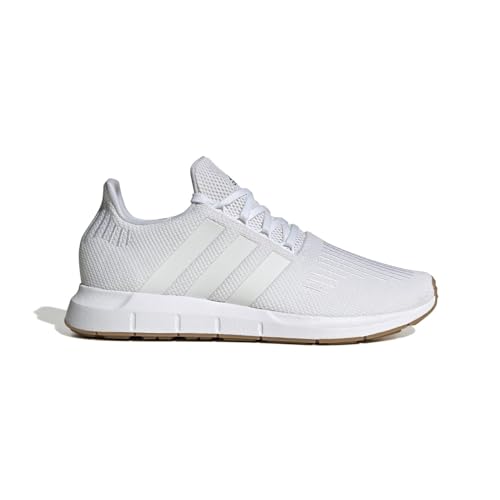 Adidas Men's Swift Run Sneakers, White/Black, Size 13
