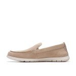 Clarks Men's Flexway Moccasin in Sand Suede
