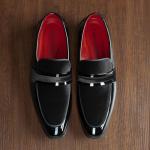Bruno Marc Men's Black Velvet Dress Loafers