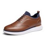Bruno Marc Men's Brown Wingtip Dress Sneakers Size 12