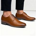 Jousen Men's Formal Shoes in Brown, Size 45