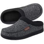 Men's Cozy Memory Foam Moccasin Slippers - Grey