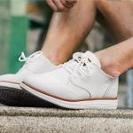 Men's Breathable Formal Oxford Derby Shoes, White