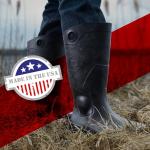 Chesapeake Waterproof Black PVC Work Boots, Size 11