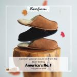 Dearfoams Men's Suede Closed Toe Slide Slippers