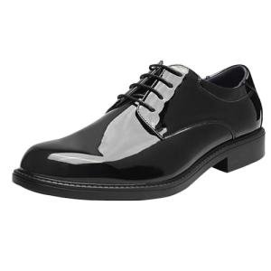 Bruno Marc Men's Black Leather Lace-Up Dress Shoes